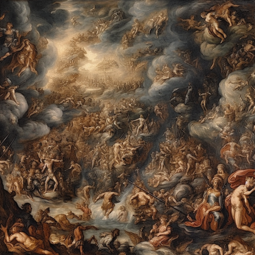 Greek God of Chaos Painting