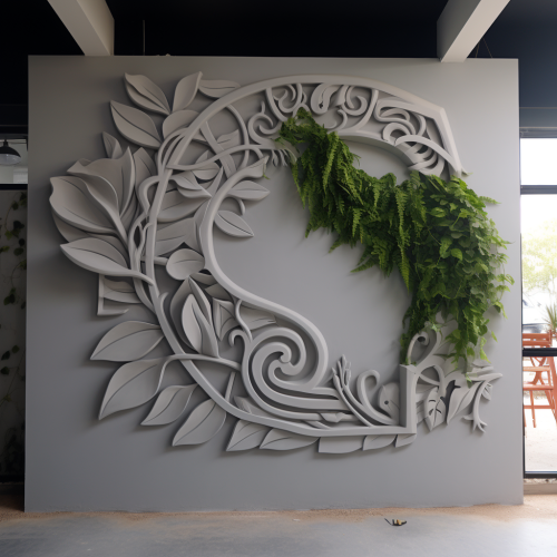 Beautiful Greek Sculpted Symbols with Plants Beautiful Greek Sculpted Symbols with Plants