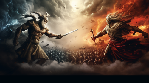 Greek Mythology Battle Artwork