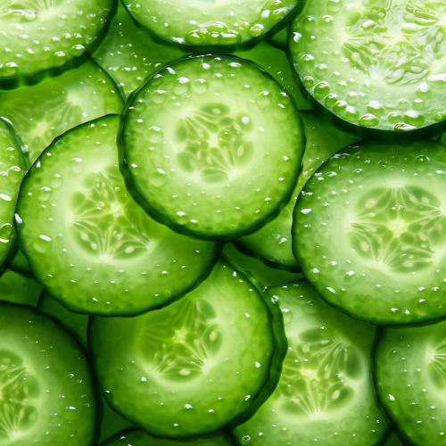 Closeup of Green Cucumber Pattern Texture
