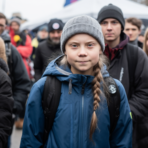 Young activist Greta Thunberg leading the New World Order