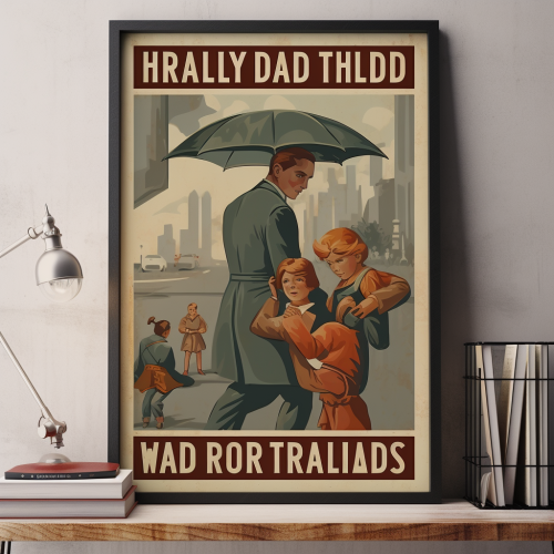 Hardworking adults and children in a grey, rainy setting