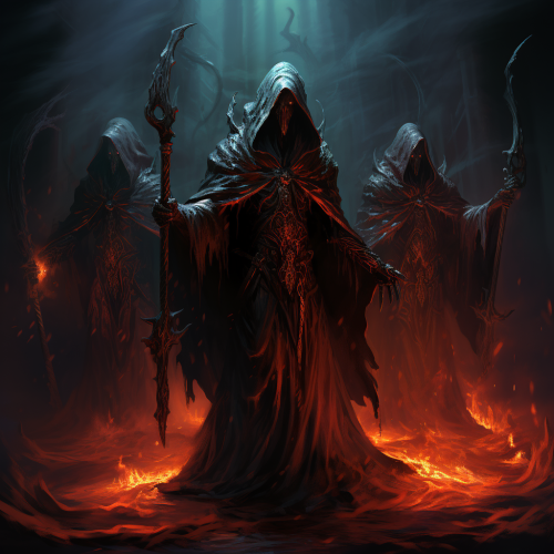 Dark fantasy mystic squad in action