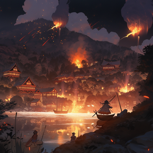 Mystic Ominous Daitengu in Medieval Village