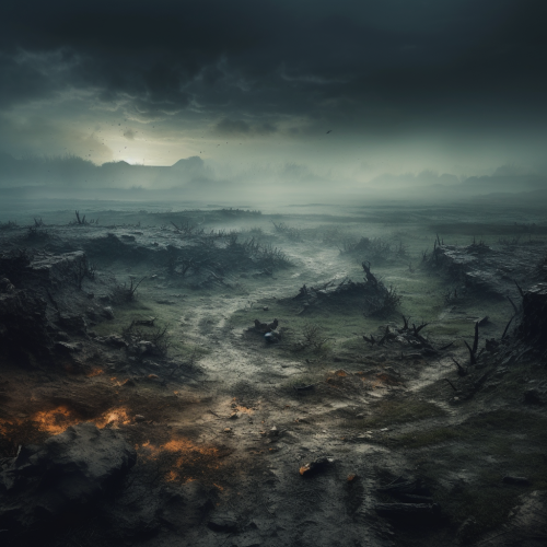 Dark magical atmosphere battle