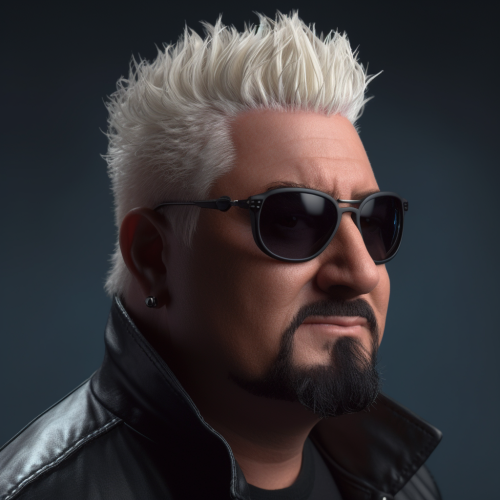 Closeup of Guy Fieri in Agent Gear