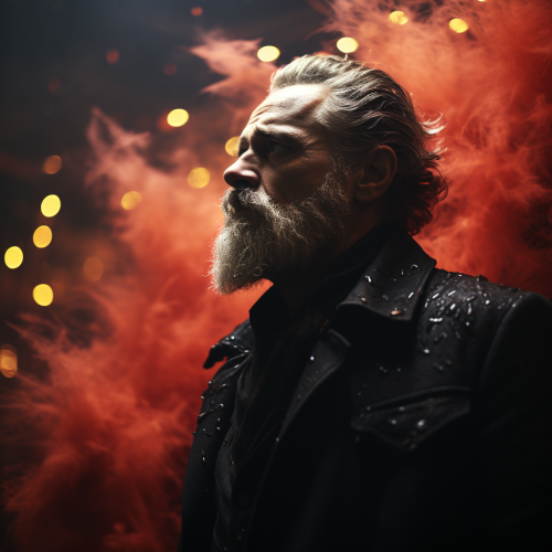 Smiling Guy Maddin fans at event