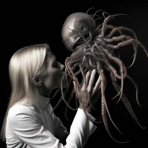 Gwyneth Paltrow with Facehugger Alien