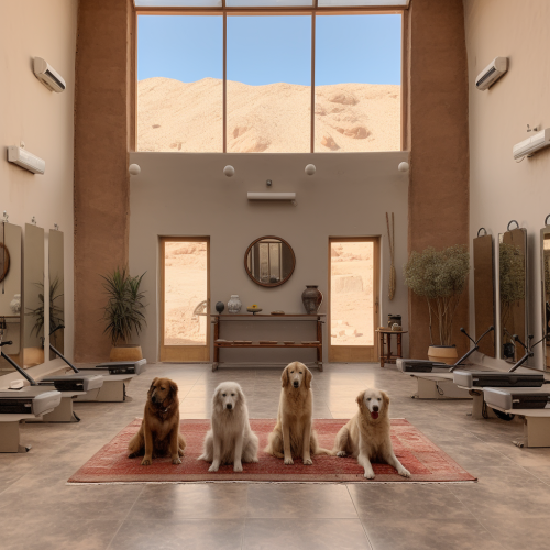 High-performance gym in rural Morocco with Moroccan dogs High-performance gym in rural Morocco with Moroccan dogs