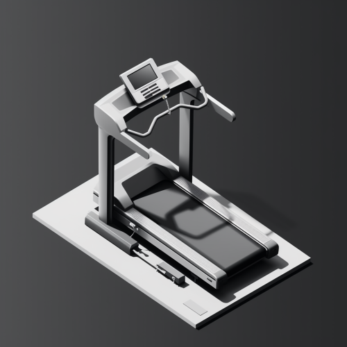 Minimalistic gym treadmill silouhette design