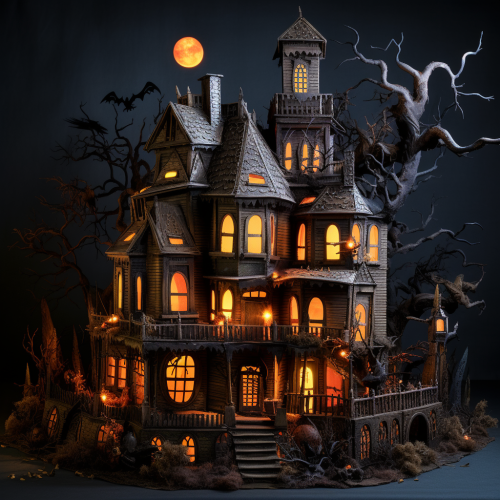 Scary Halloween haunted house