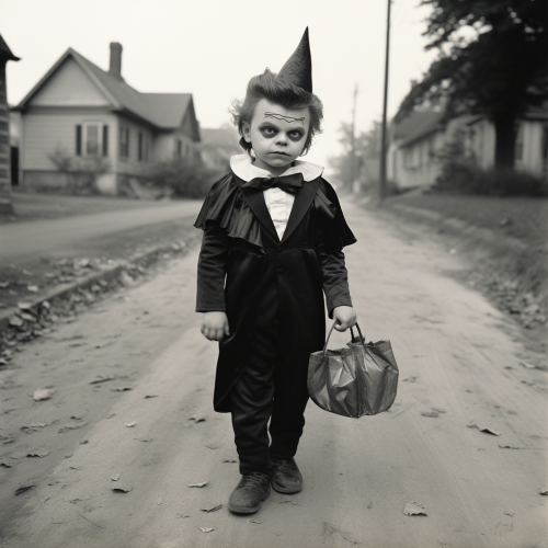 Child in Halloween costume
