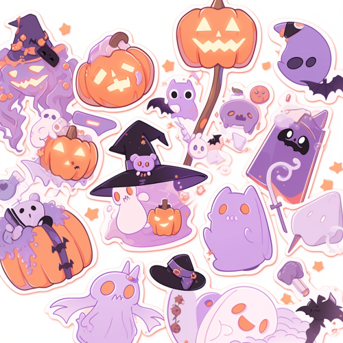 Assorted Halloween Spooky Stickers