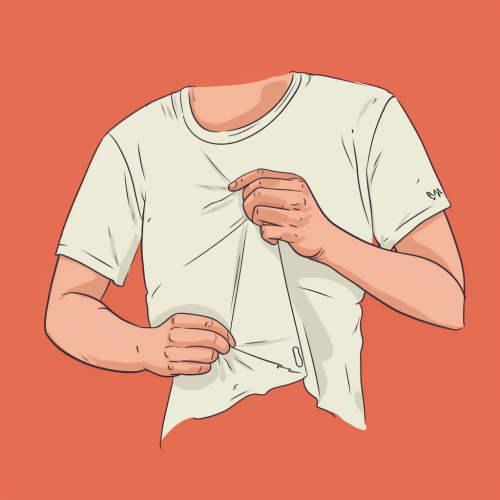 Hand drawing a t-shirt in minimalist design
