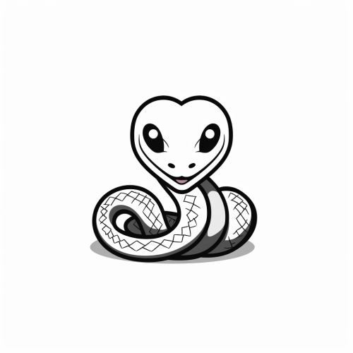 Cute Hand Drawn Cartoon Snake