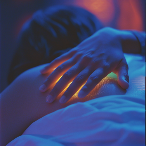 Woman receives back massage therapy