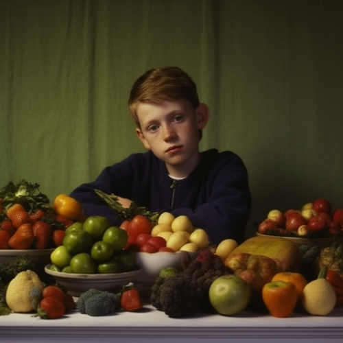 Teenagers enjoying balanced meal together