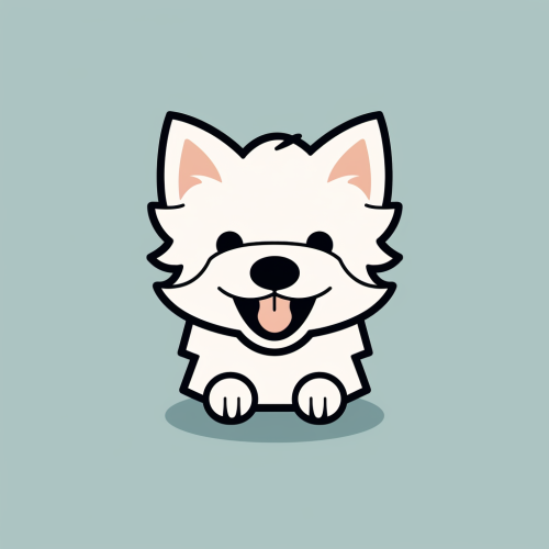 Happy white dog with fantastic haircut