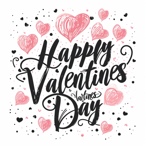 Handwritten calligraphy text for Happy Valentines Day Handwritten calligraphy text for Happy Valentines Day