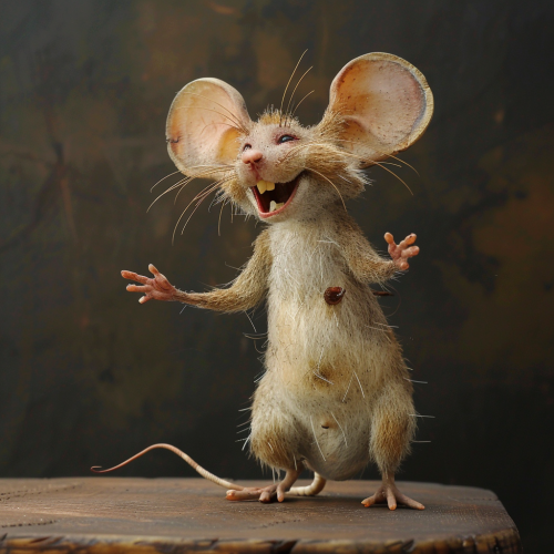 Happy mouse with arms out