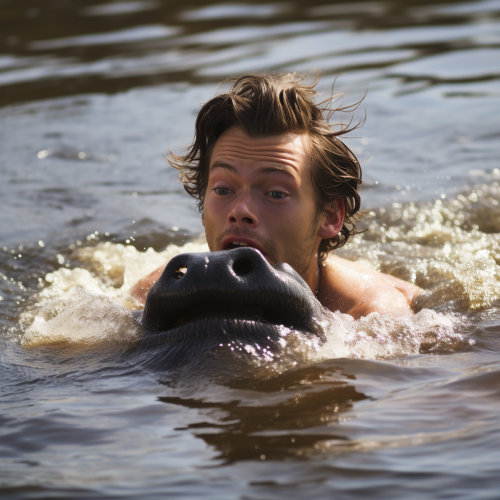 Harry Styles being eaten by hippos Harry Styles being eaten by hippos