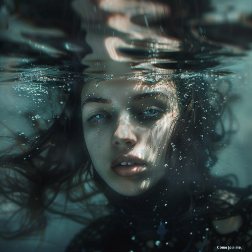 female ghost underwater whispering