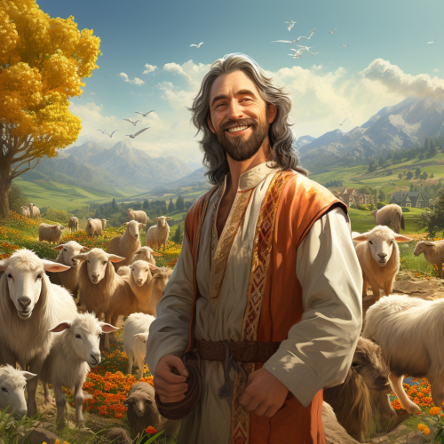 Charismatic Hein in National Caucasus Outfit with Farm Animals