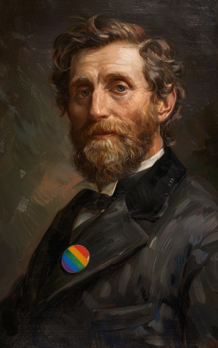 Thoreau Pride Flag Portrait