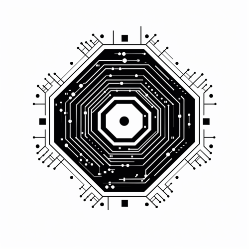 Hexagon Circuit Board Logo Space Bio Future Corporate Tech