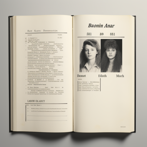 Empty page in high school yearbook