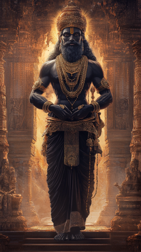 Hindu God Shani Dev Ornate Temple