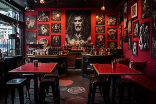 Hispanic metalheads enjoying coffee shop vibes
