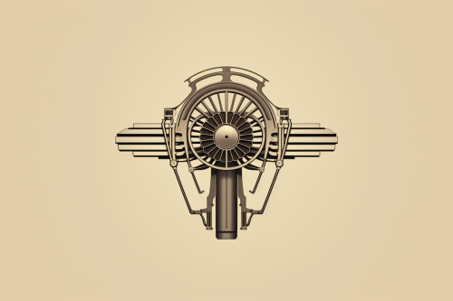 Art Nouveau Hispano-Suiza 8 Aircraft Engine