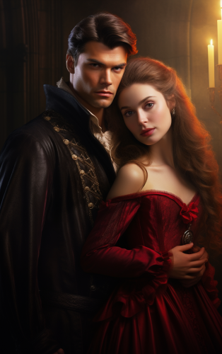 Historical couple in bright daylight