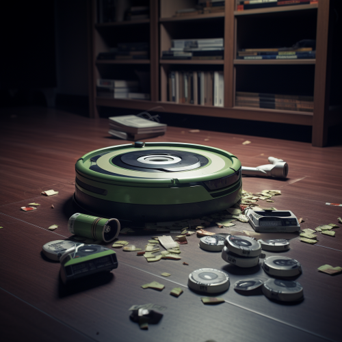 Home Defense Roomba protecting house from intruders