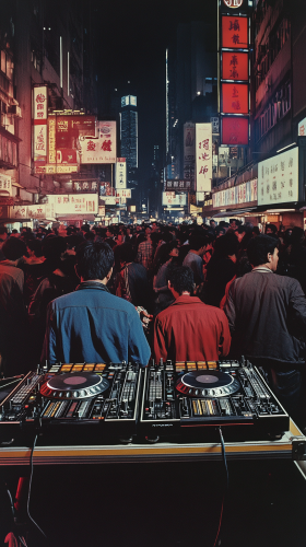 DJs playing music in Hong Kong