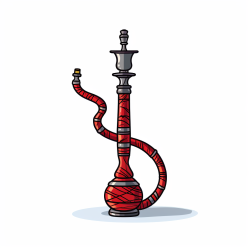 Simple Hookah Vector Drawing