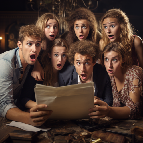 Group of young people react with horror to devastating news