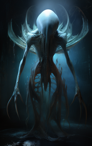 Stylized Bioluminescent Alien Creature