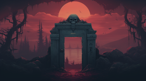 Simplistic pixel art login screen