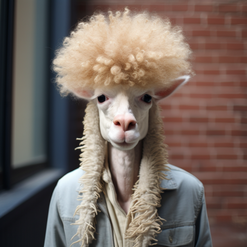 Fascinating Human Alpaca Hybrid Artwork
