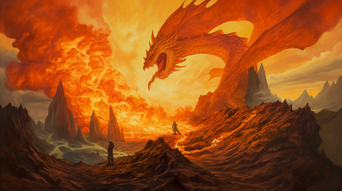 Illustration of human and dragon spirit merge