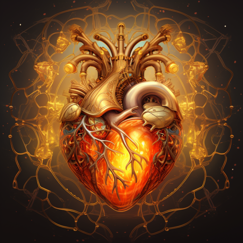 Intricate human heart woven with DNA