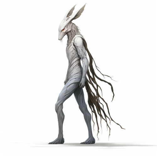 Humanoid Hare Monster Side Profile Pose