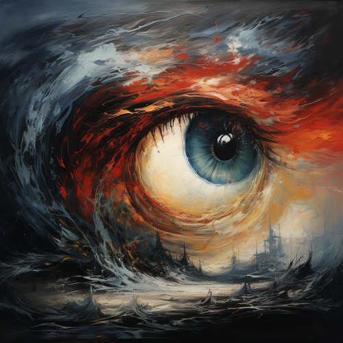 Captivating view of the eye of a hurricane