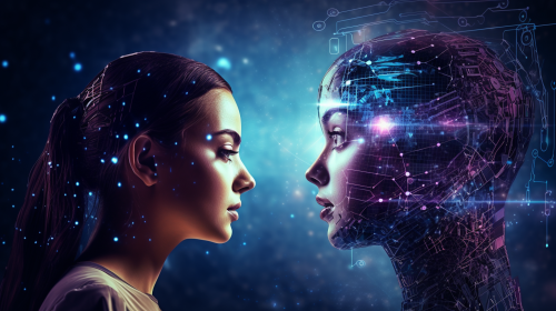 Hyper-realistic blue and purple theme image