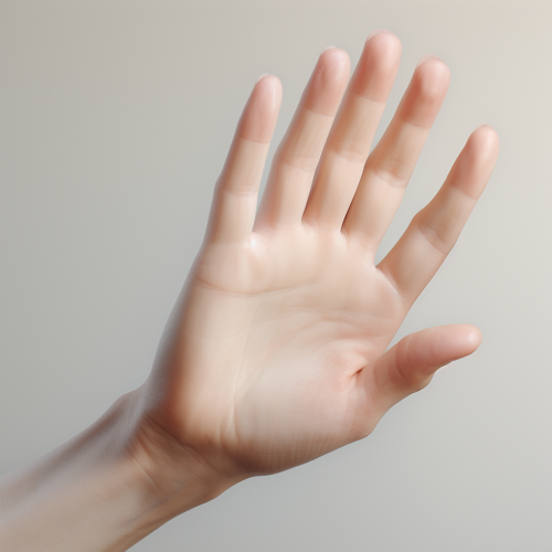 Hyper Realistic Hand Image with Smooth Skin and Short Nails