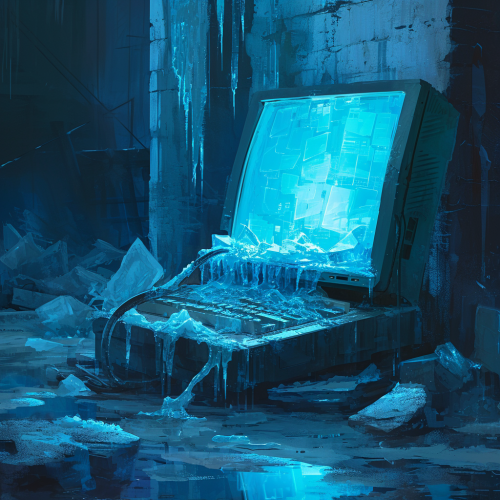 Ice blue computer artwork