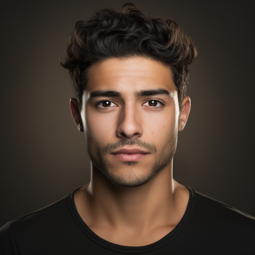 Latin man ID photo headshot