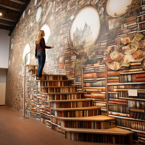 Unique building made of books